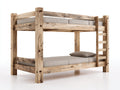 Lits superposés - bois massif - 205 x 100 x 165 cm - bois naturel - style rustique