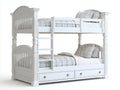 Lits superposés - bois - 215 x 115 x 195 cm - blanc - style classique