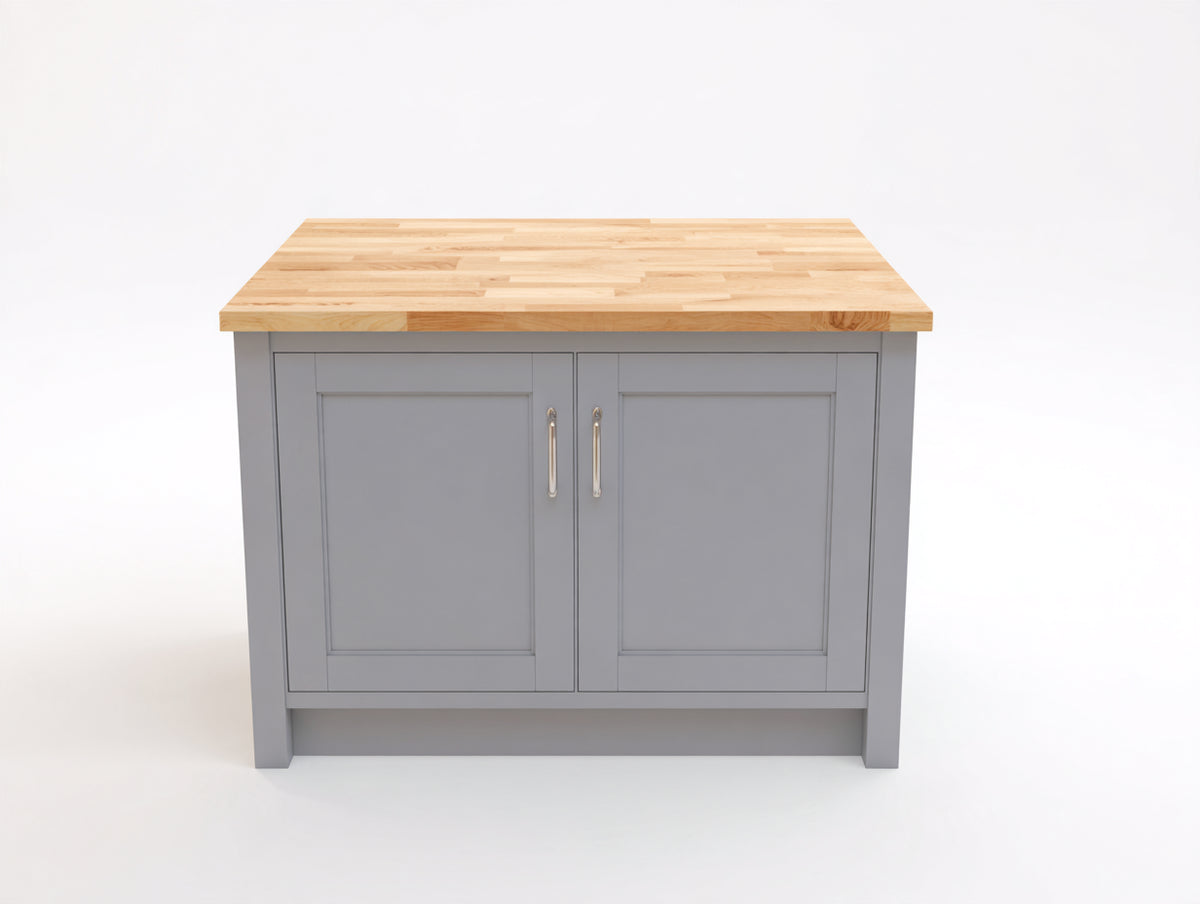 Buffet - bois - métal - 105 x 50 x 90 cm - gris clair-bois naturel - style contemporain