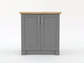 Buffet - bois - 90 x 40 x 90 cm - gris-bois naturel - style moderne