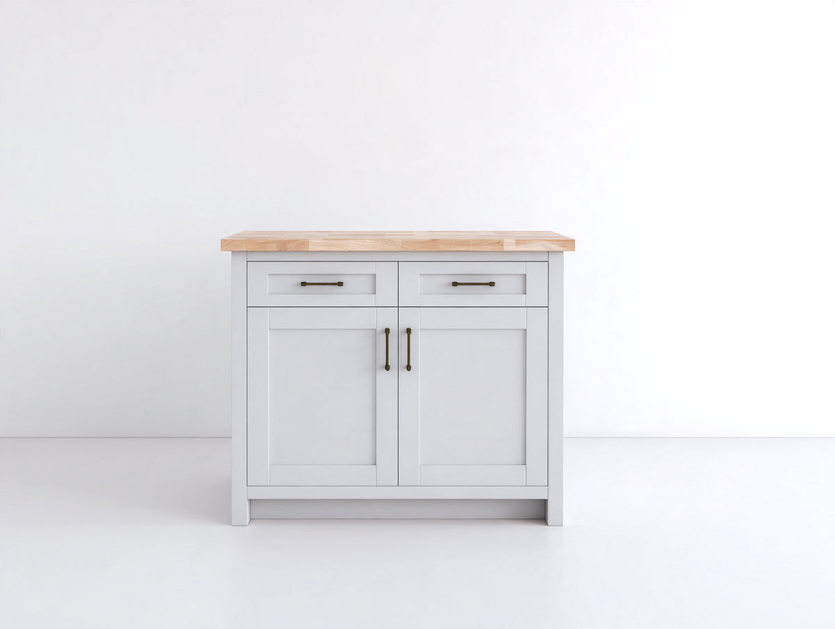 Buffet - bois-métal - 100 x 45 x 90 cm - gris clair-bois naturel - style contemporain