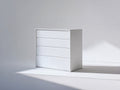 Commode - Bois d'ingénierie - 85 x 42 x 92 cm - Blanc - Style minimaliste